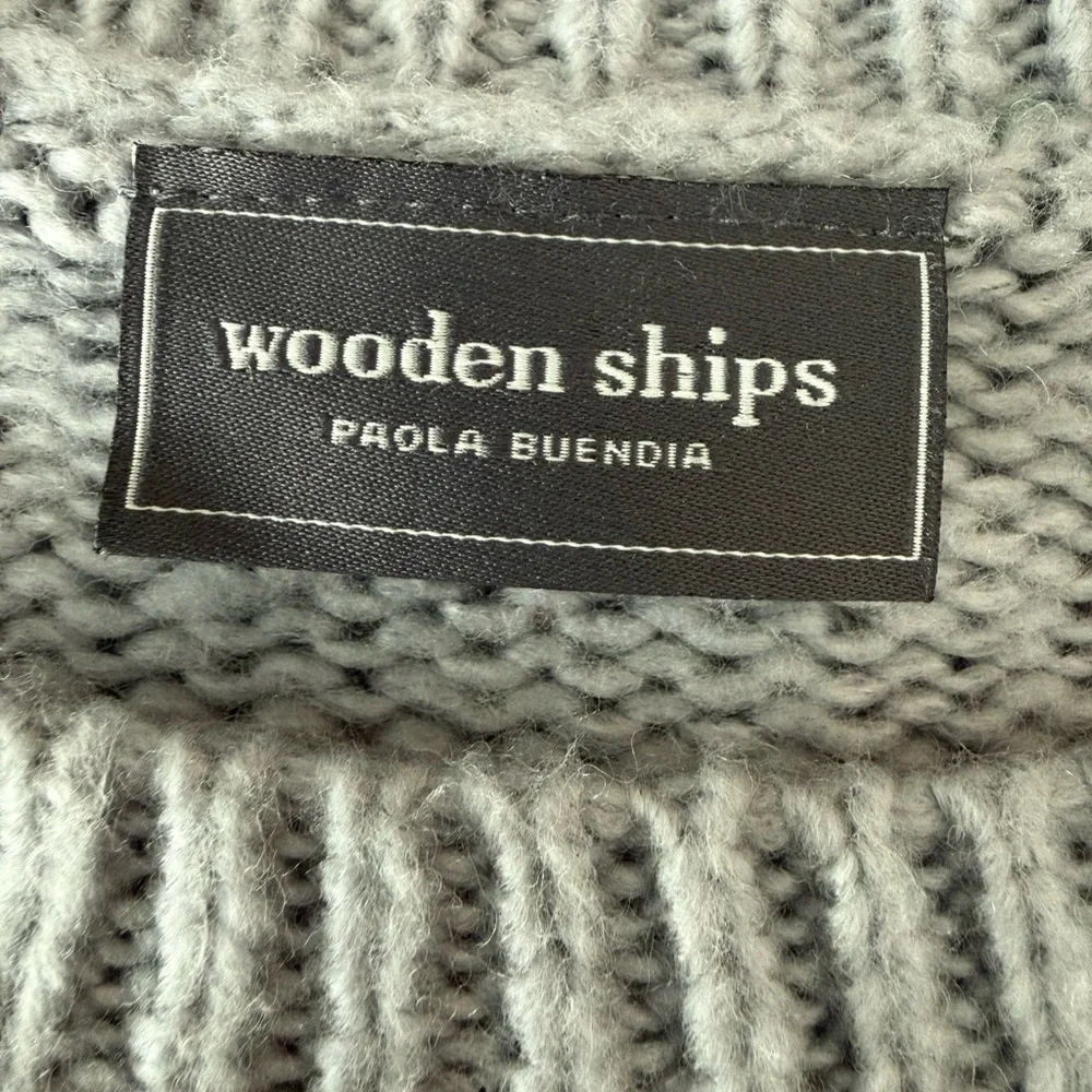 Wooden Ships Clara Snowflake Clara Embroidered Mohair Wool Blend Sweater S/M